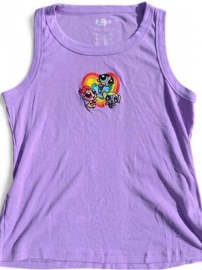 Y2K Streetwear Powerpuff Girls Lavender Kidcore Tank Top